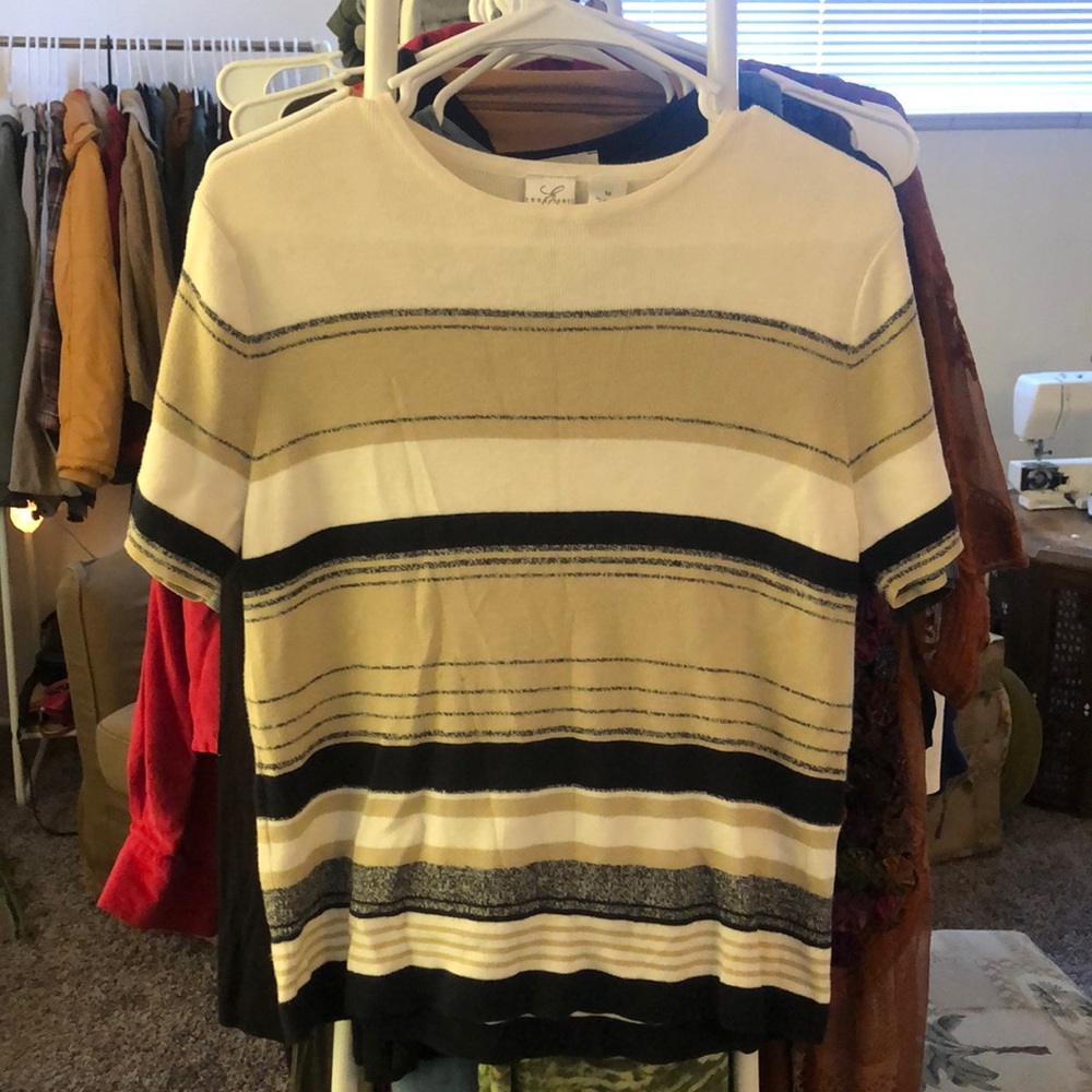Striped Blouse/Sweater material shirt